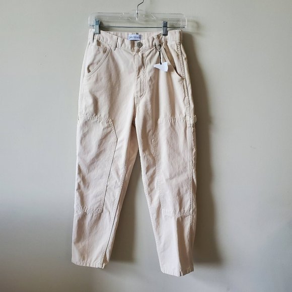 Zara Pants & Jumpsuits Zara Womens High Rise Ankle Length Cargo Pants Size 6 Khaki Color